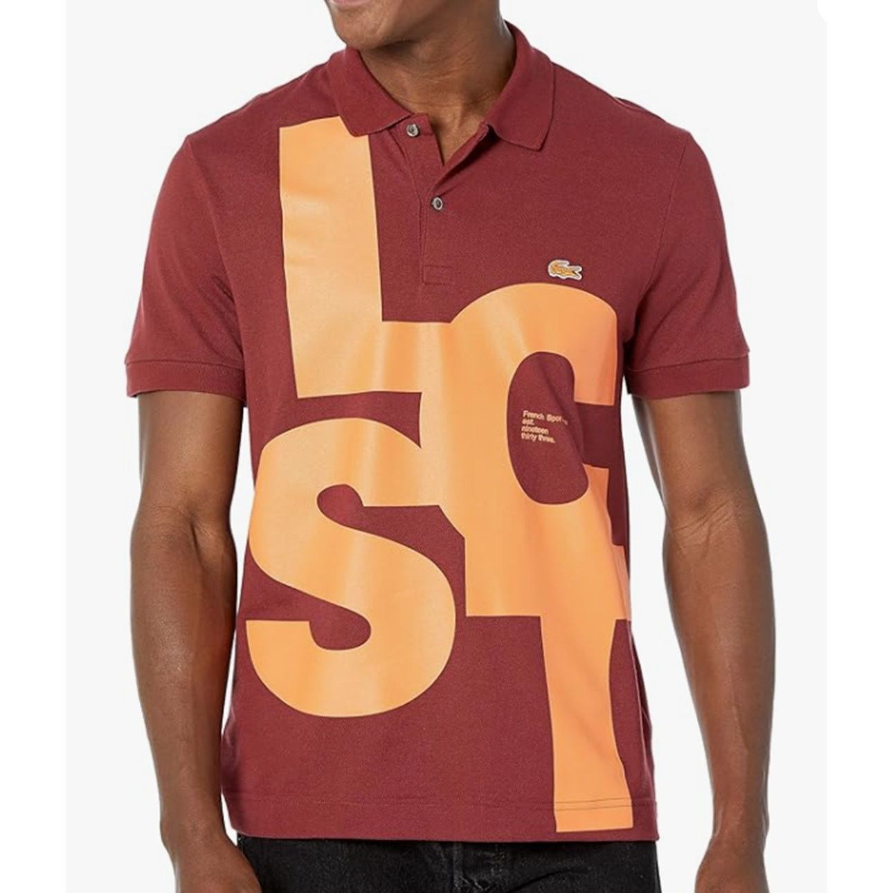 Lacoste Lacoste Men's Regular Fit Contrast Lettering Polo 2XL Size US XXL / EU 58 / 5 - 1 Thumbnail