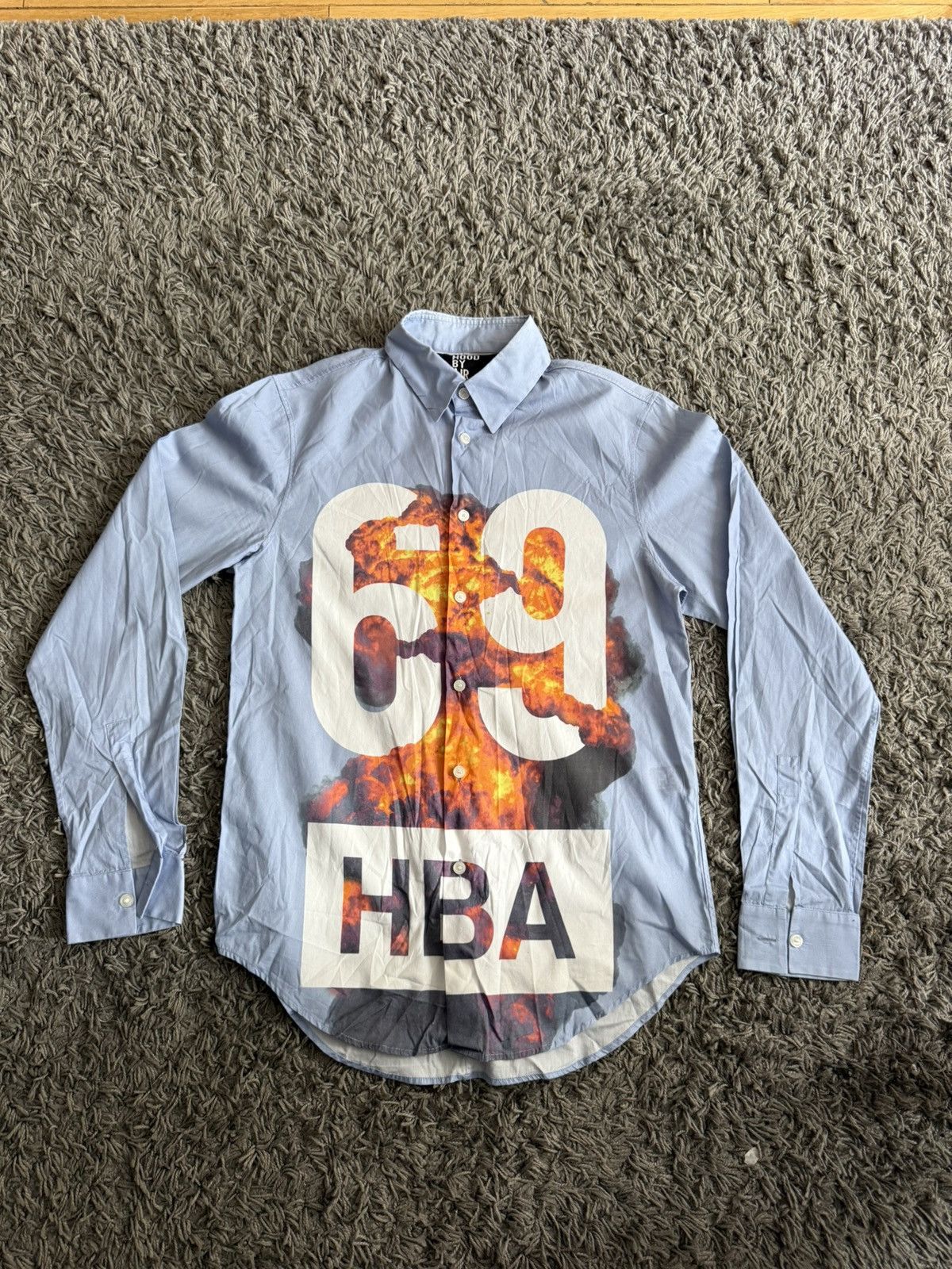 Hood By Air Hood by air 69 explosion button up shirt | Grailed