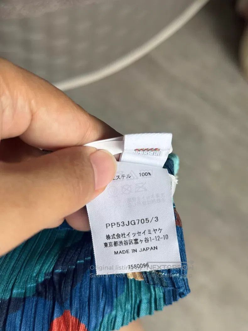 Issey Miyake Issey Miyake size:3 Mosaic Blue Midi Skirt Size 31" - 7 Thumbnail