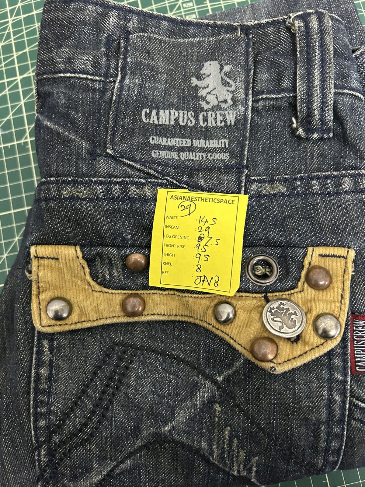 Le Grande Bleu (L.G.B.) Campus Crew Baggy Jeans Embellished Size US 29 - 18 Thumbnail