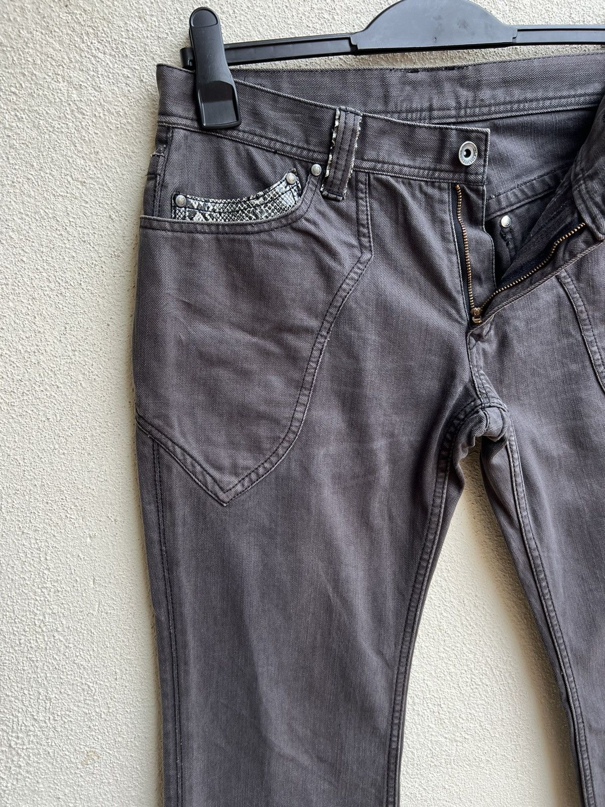 Nicole Club Vintage Nicole Club FM Distress Waxed Bootcut Pant Size US 31 - 7 Thumbnail