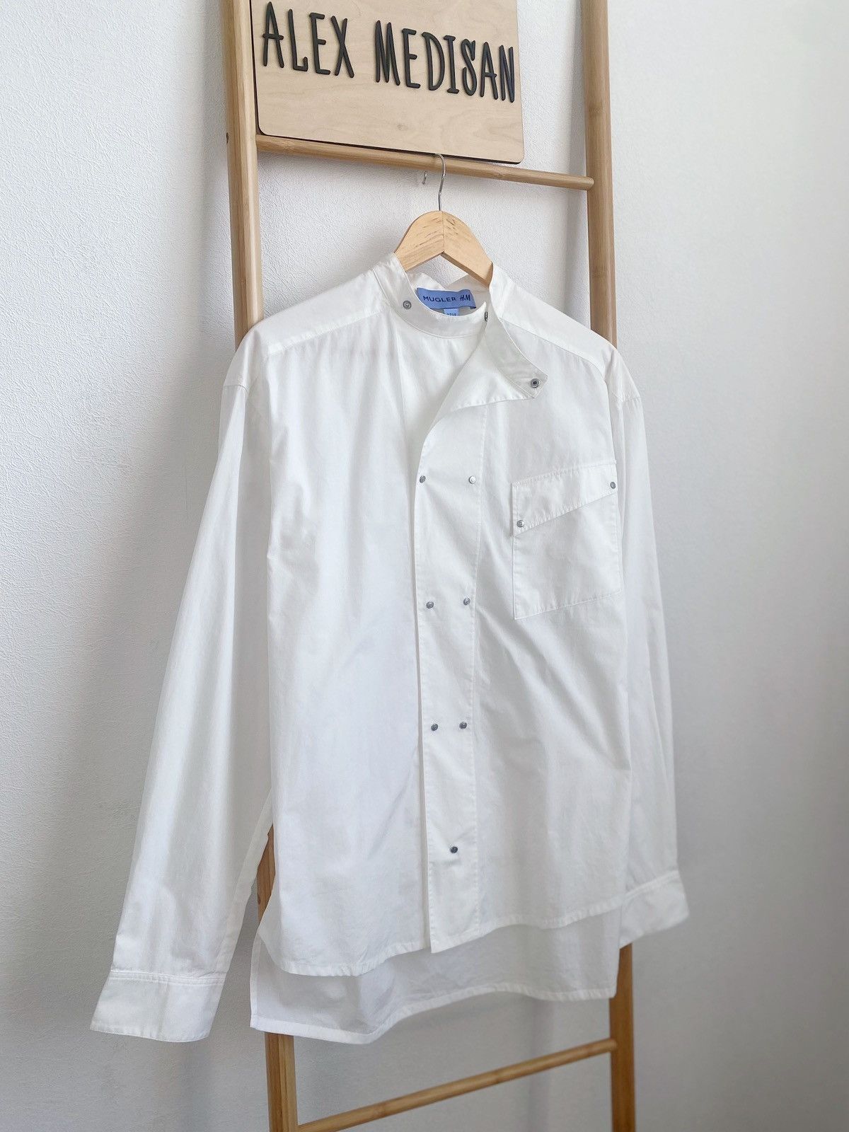 Mugler Mugler x H&M Double-breasted Poplin Shirt Size XL Size US XL / EU 56 / 4 - 7 Thumbnail