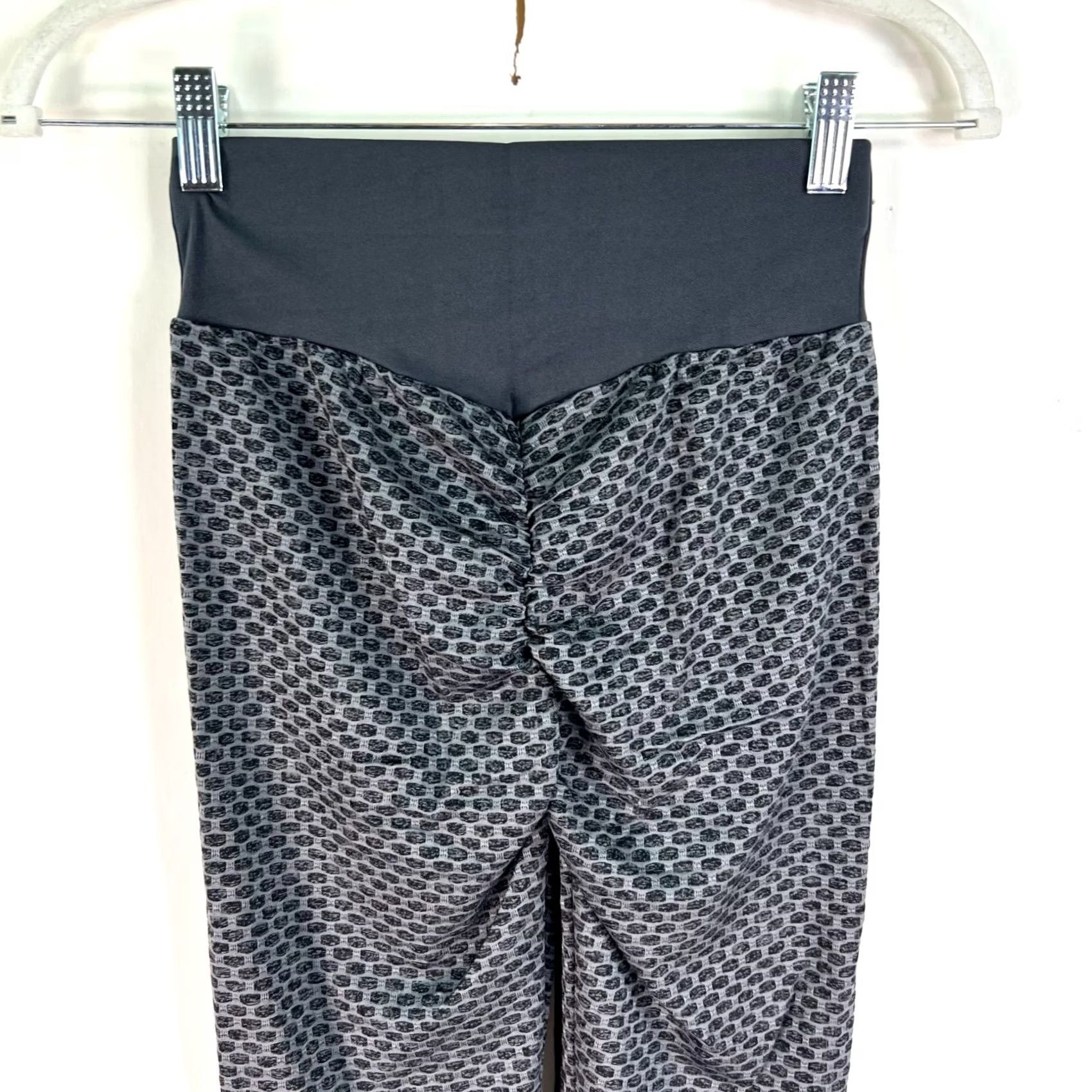 Vintage Women Leggings SZ S Anti-Cellulite High Waist Push Up Yoga Pants Gray Butt Lift Size 28" / US 6 / IT 42 - 4 Thumbnail