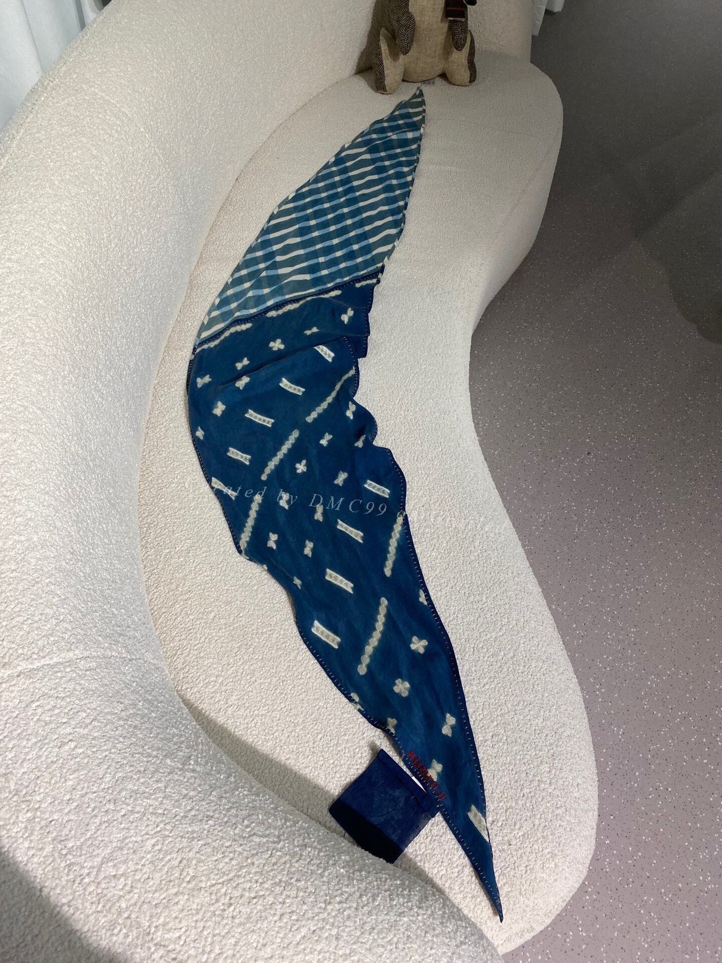 45rpm 45R New Indigo Dyed Cotton Scarf Size ONE SIZE - 1 Thumbnail