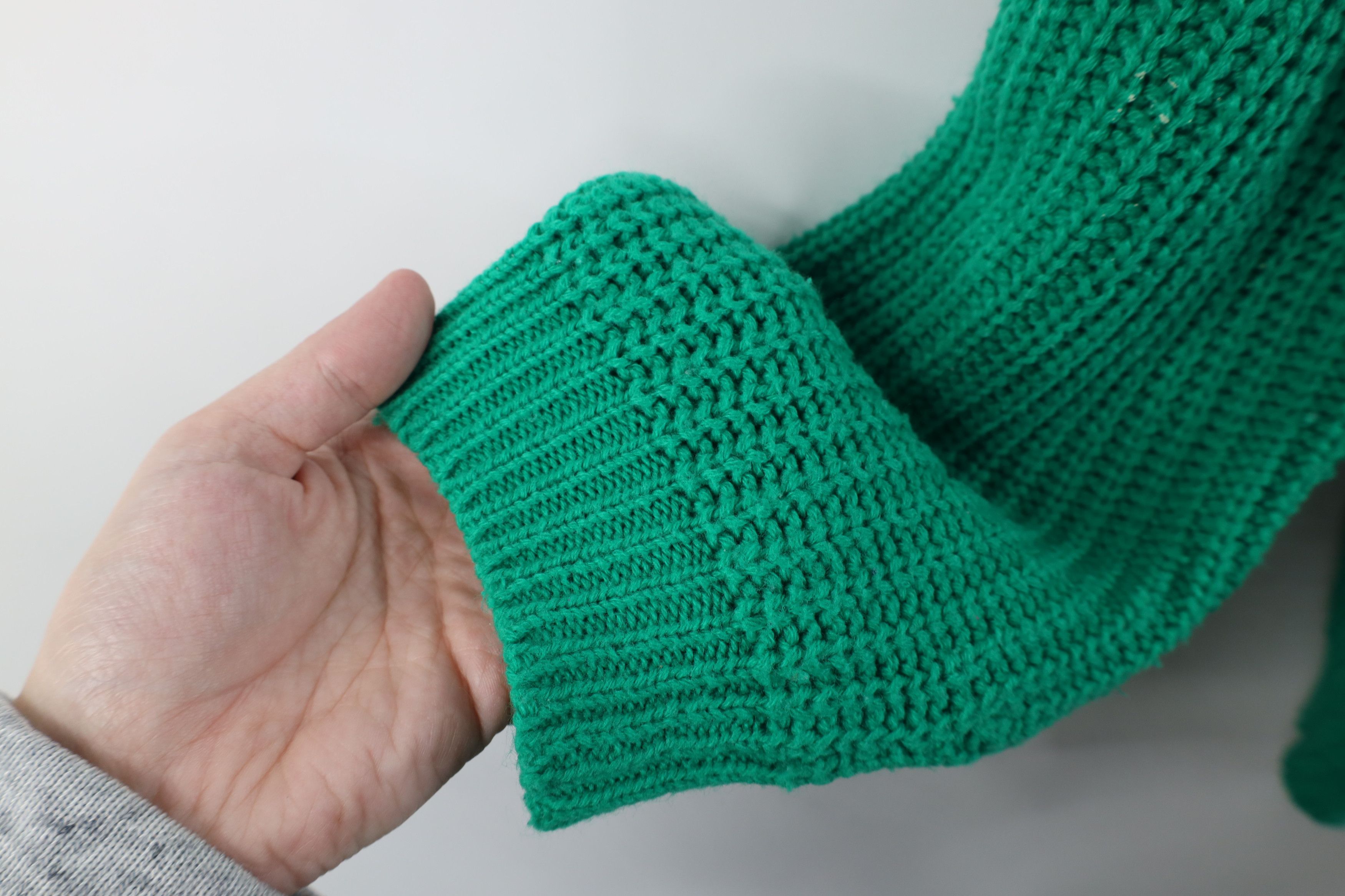 Vintage Vintage 90s Streetwear Ribbed Cable Knit Sweater Green Size XL / US 12-14 / IT 48-50 - 8 Thumbnail
