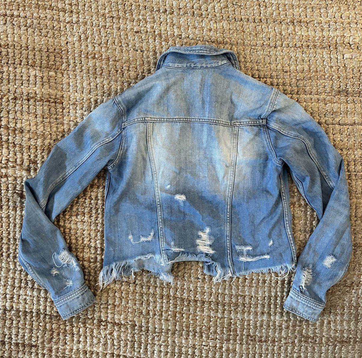 HIDDEN HIDDEN REBEL LIGHT WASH FRAYED DENIM JACKET SIZE S Size S / US 4 / IT 40 - 3 Thumbnail