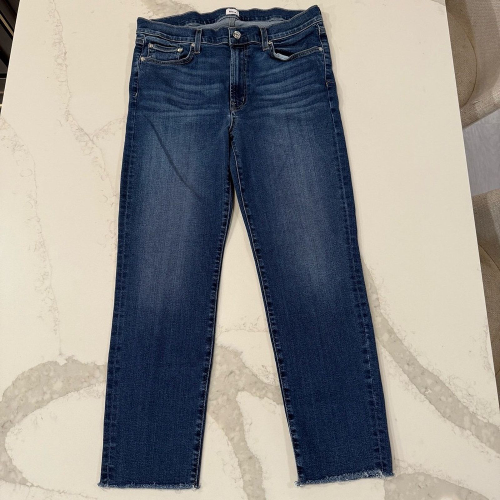 Edwin Edwin High Rise Slim Straight Crop Denim Jeans Womens 31 Size 31" - 4 Thumbnail