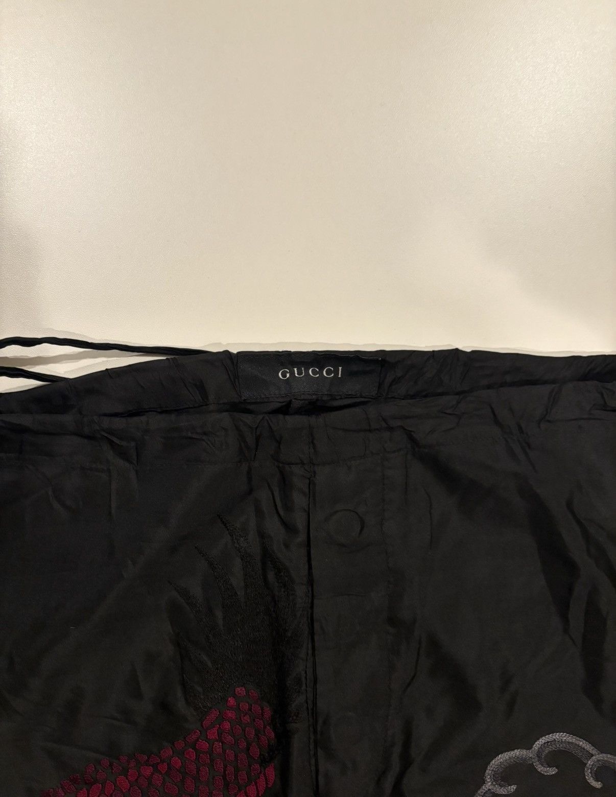 Gucci SS2001 Runway Silk Karate Pants w/ Dragon Embroidery Size US 32 / EU 48 - 4 Thumbnail