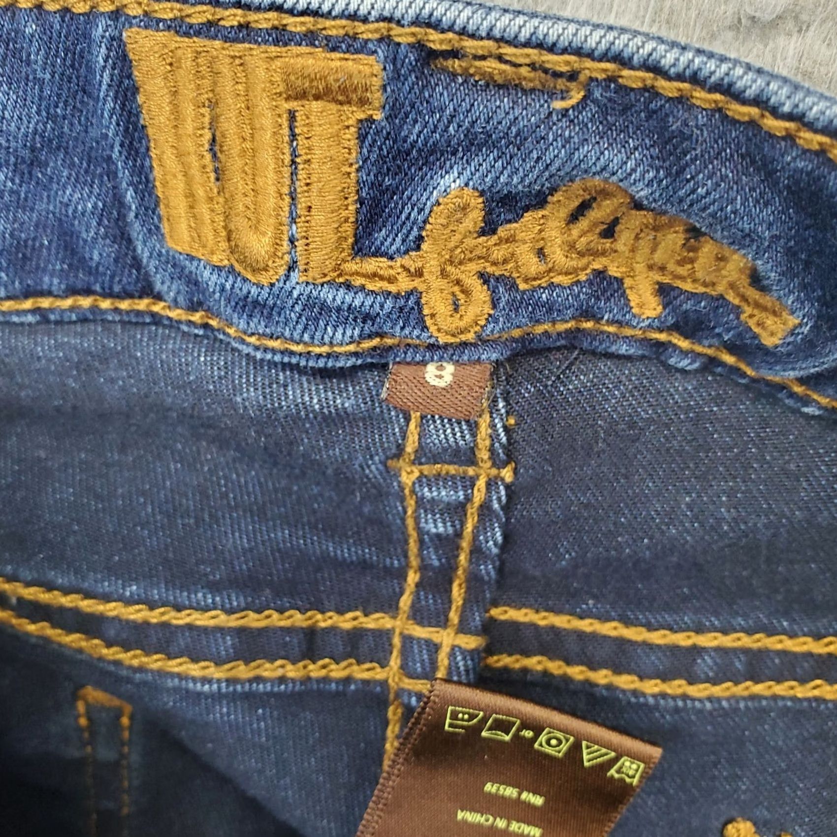 Vintage KUT from the Kloth Skinny Jeans Womens 8 Blue Denim Whiskered Frayed Hem Size 30" / US 8 / IT 44 - 6 Thumbnail
