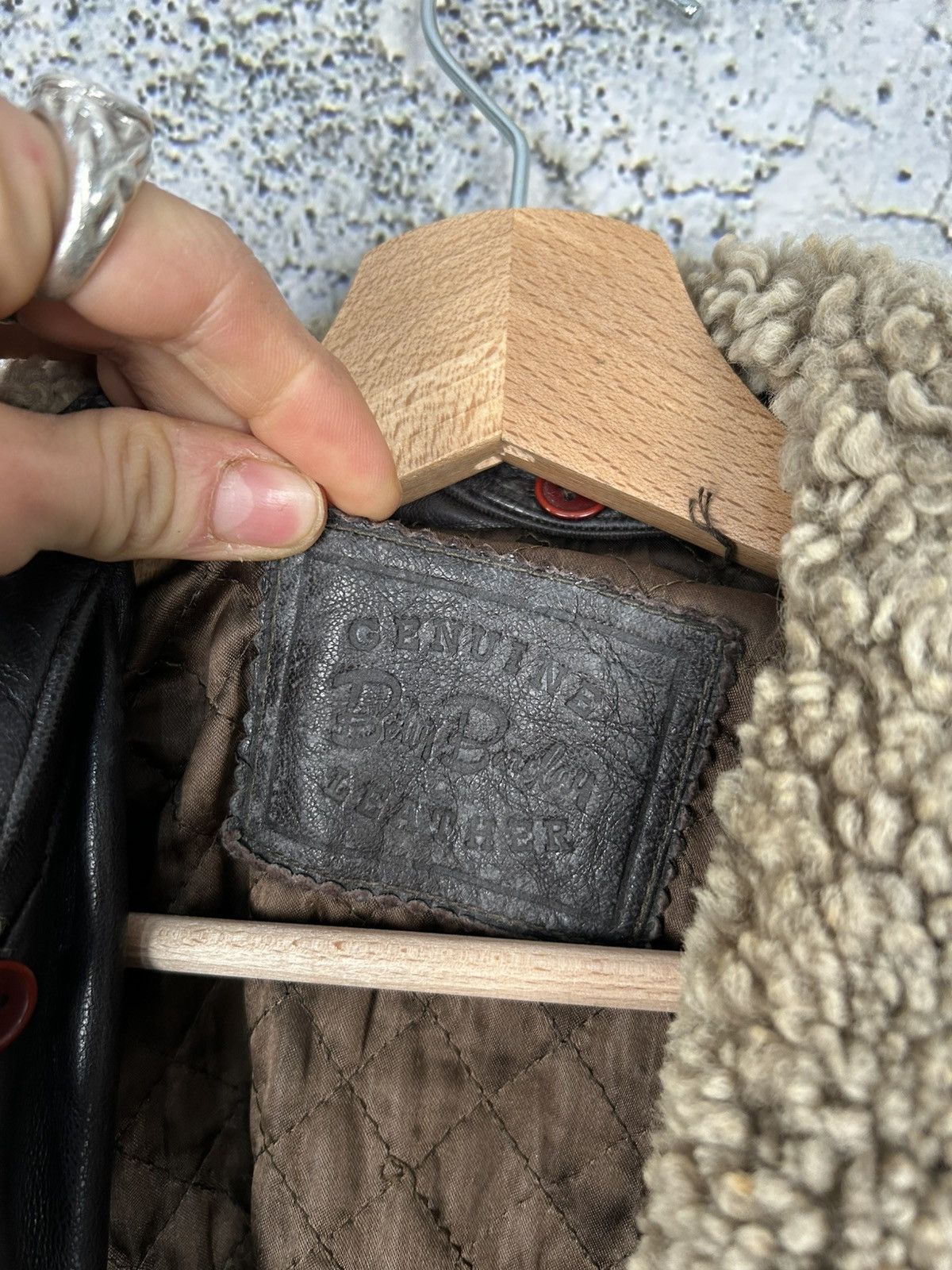Genuine Leather Vintage Genuine Leather Jacket 90s Archive Sherpa Punk Rock Size US L / EU 52-54 / 3 - 7 Thumbnail