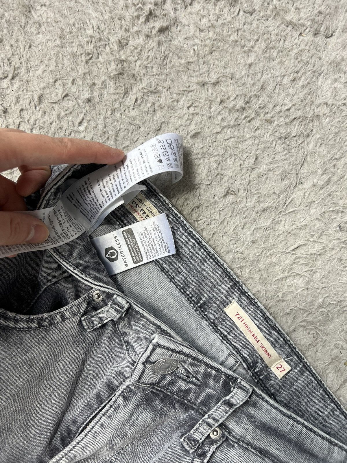 Levi's Spodnie Levi’s 721 High Rise Skinny Szare Size 27" / US 4 / IT 40 - 5 Thumbnail