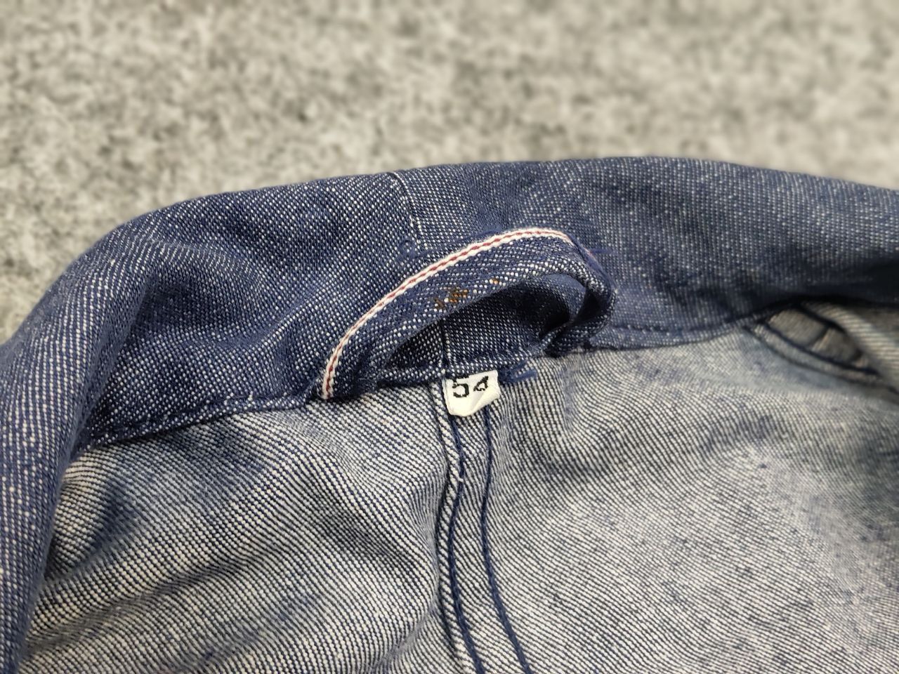 Vintage Vintage 70's Lutteurs Denim French Work Blue Sanfor Jacket Size US L / EU 52-54 / 3 - 18 Thumbnail