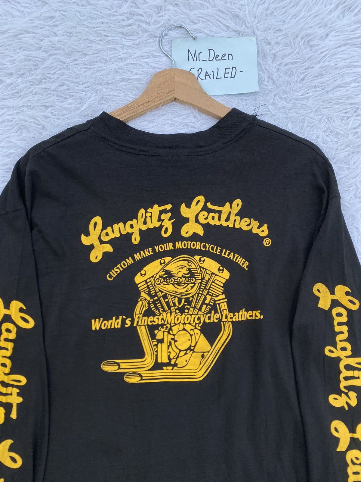 Hanes Vtg 90s Langlitz Leather World’s Finest Motorcycle Leathers Size US L / EU 52-54 / 3 - 6 Thumbnail