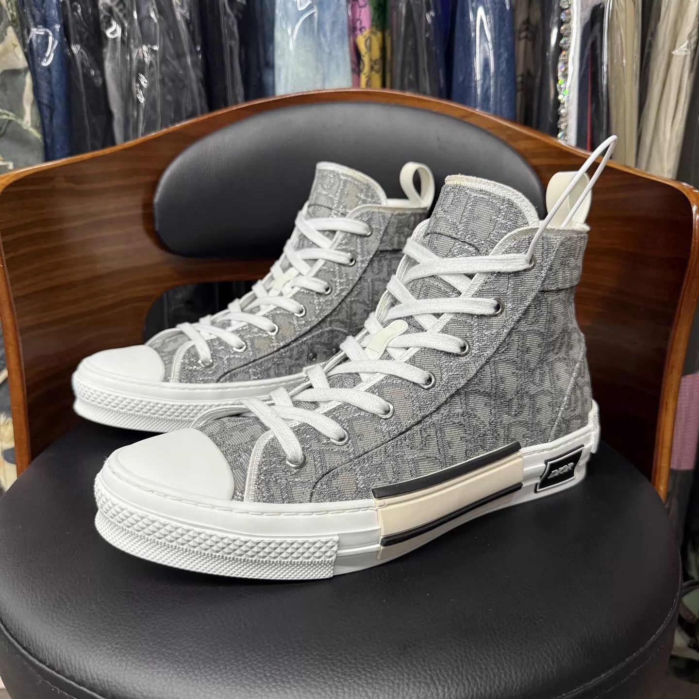 Dior Dior B23 Gray All Over Print Sneakers Near New 42 Size US 9 / EU 42 - 1 Thumbnail