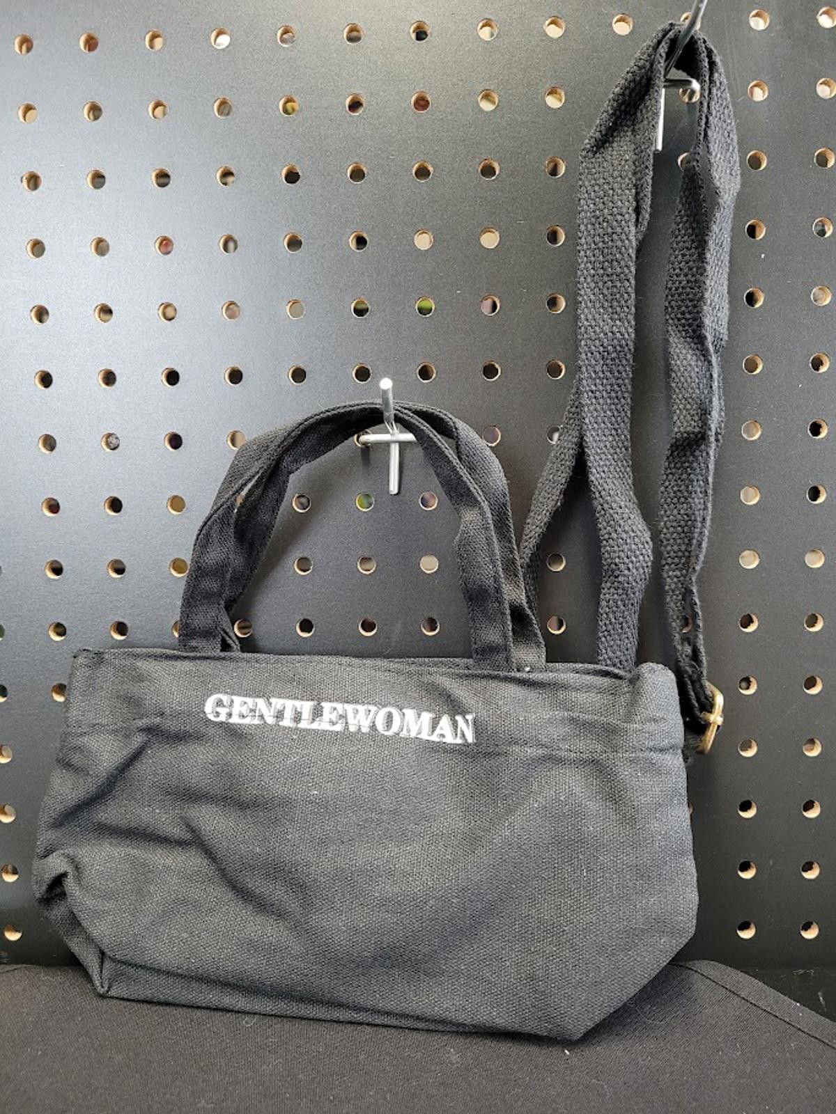 The Gentlewoman Chic Gentle Woman Black Canvas Handbag with Playful Prints Size ONE SIZE - 3 Thumbnail