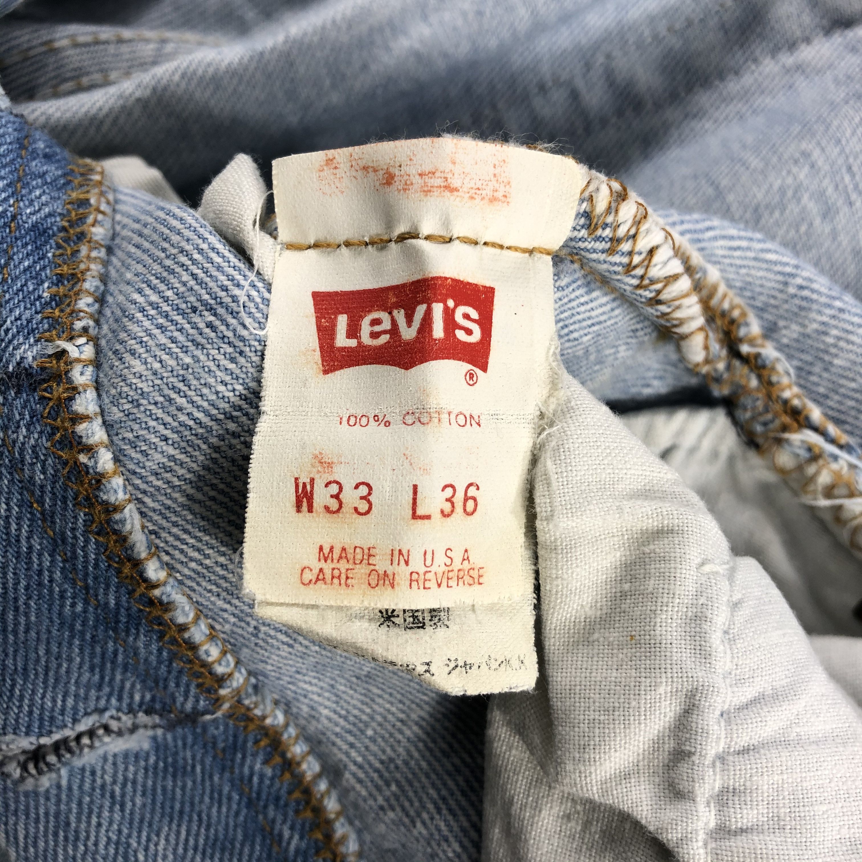 Levi's 90s Vintage Light Wash Levis 501 Jeans-JM2773 Size US 31 - 16 Thumbnail