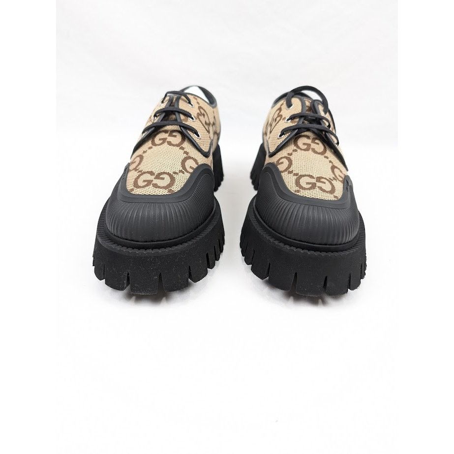 Gucci o1rshd1 Macro GG Canvas Soft Shoes in Camel Ebony/Nero Size US 12.5 / EU 45-46 - 16 Thumbnail