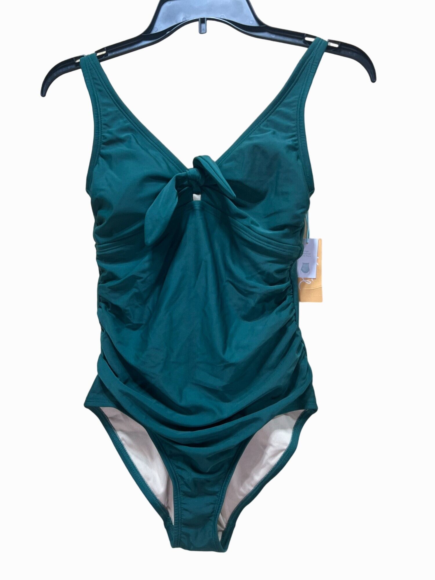 Other Kona Sol - Women's Tie-Front One Piece Swimsuit - Green - S Size ONE SIZE - 1 Thumbnail