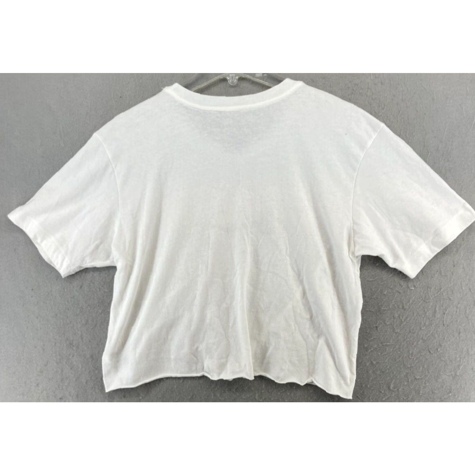 Vintage The Rolling Stones Graphic Print Cropped T-Shirt Womens XS White 80s Rock Size XS / US 0-2 / IT 36-38 - 6 Thumbnail