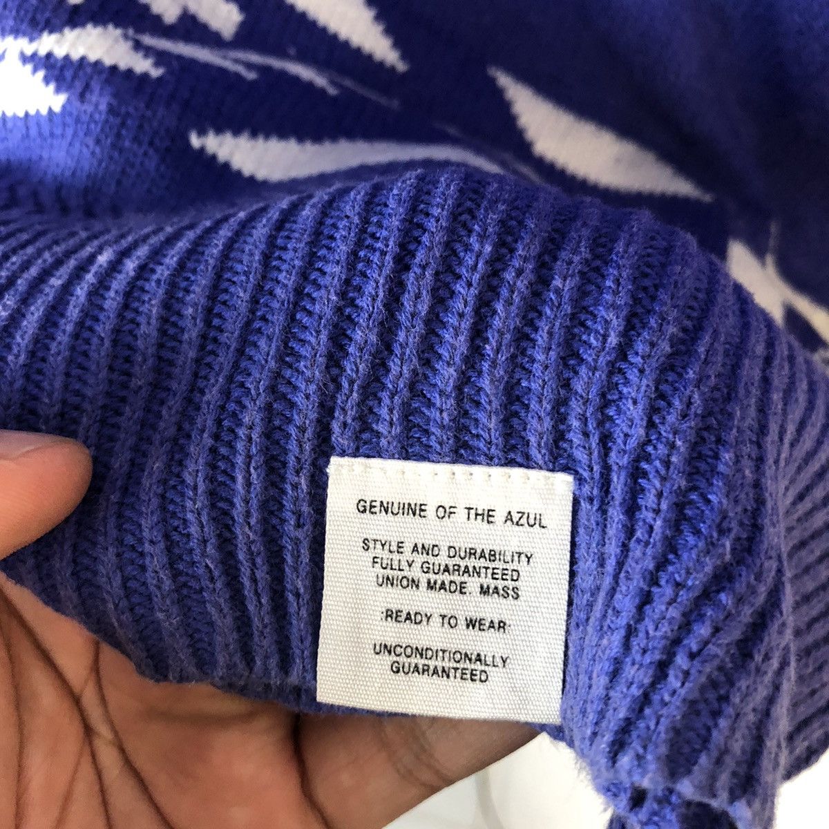 Japanese Brand Azul Purple navajo Knitwear sweatshirt #A1062 Size US L / EU 52-54 / 3 - 9 Thumbnail