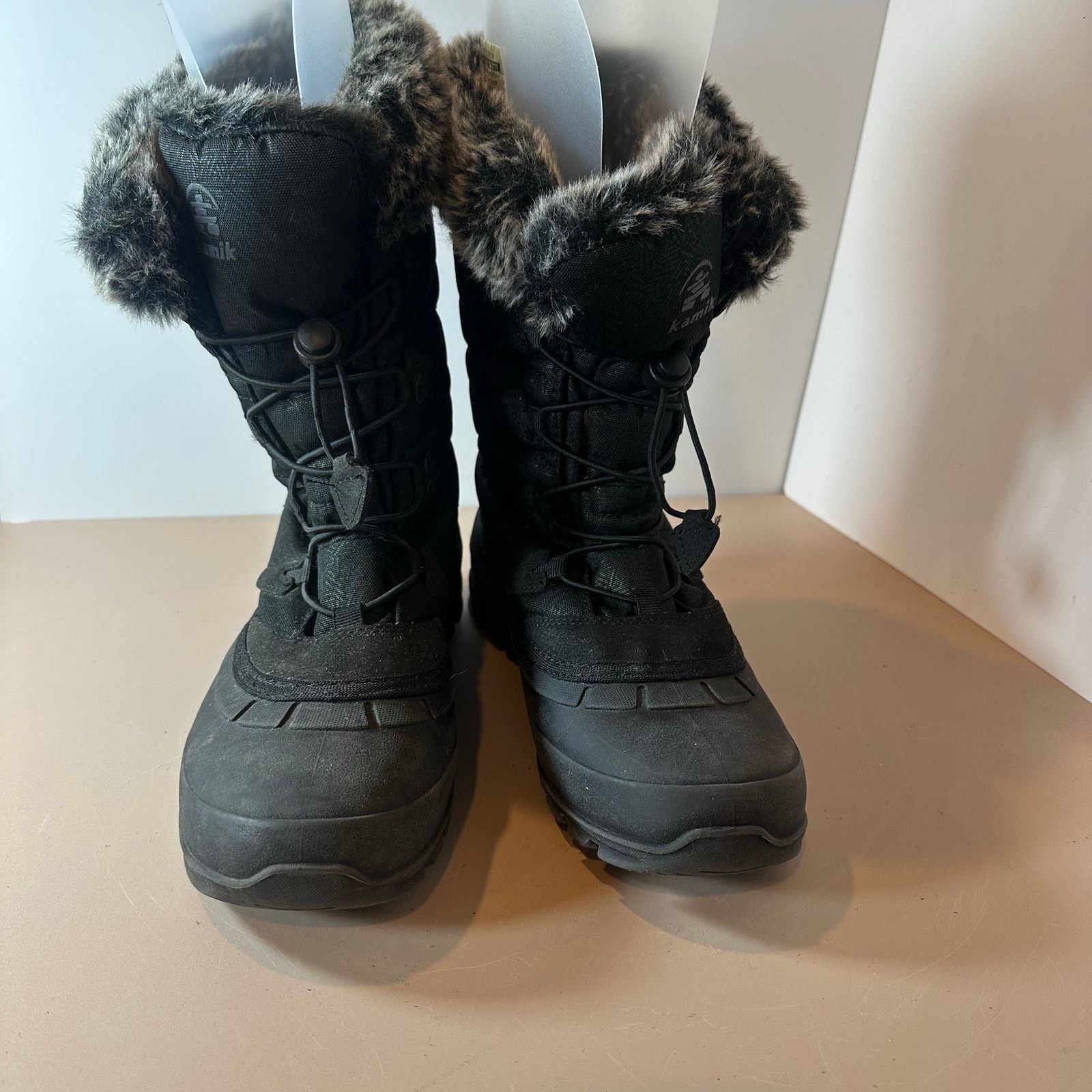 Other Kamik Momentum 3 Black Winter Snow Boots Faux Fur Women's 11 Size US 11 / IT 41 - 2 Thumbnail