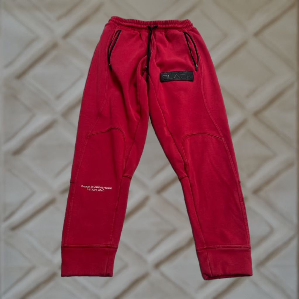 Vintage Actively Black Heavyweight Jogger Sweatpants Mens XS Red Zipped Pockets Active Size US 27 - 1 Thumbnail