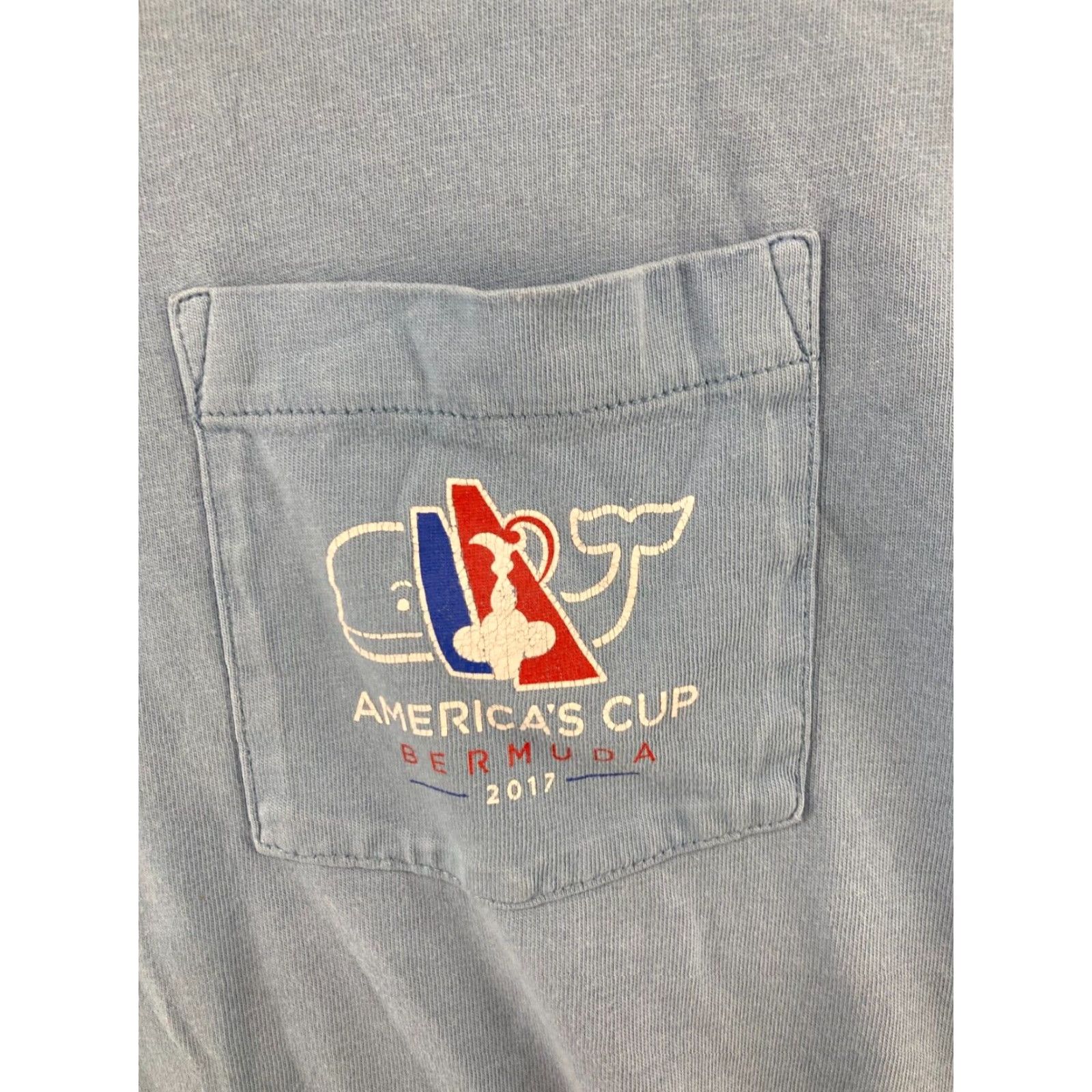 Vineyard Vines Vineyard Vines Mens TShirt Small Blue Americas Cup Whale Bermuda 2017 Size US S / EU 44-46 / 1 - 5 Thumbnail