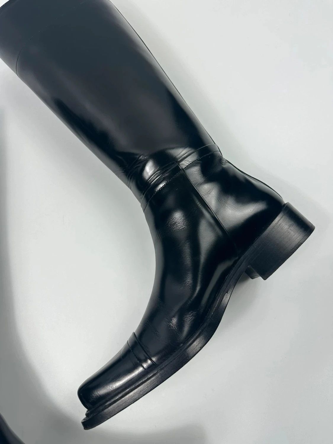 Prada Prada SS2014 Black Leather Vernis Patent Boots Pointy Toe Size US 6 / IT 36 - 9 Thumbnail