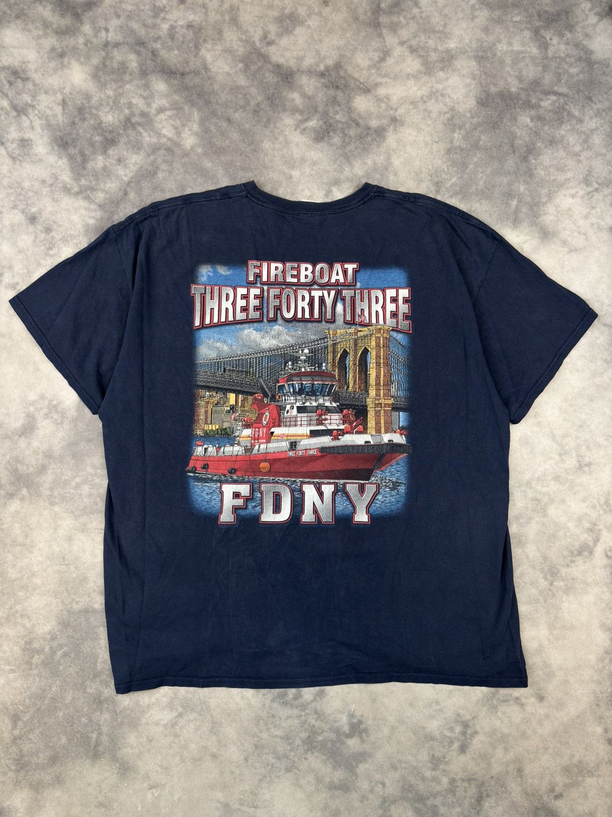 Other Vintage USA FDNY Marine America t shirt 90s boxy drip drill Size US XXL / EU 58 / 5 - 1 Thumbnail