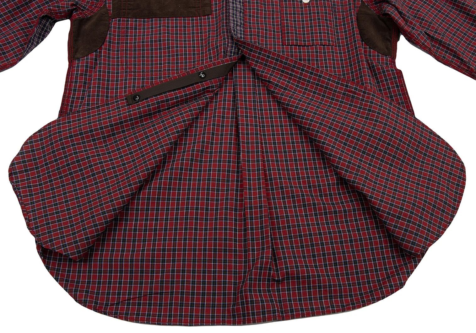 Junya Watanabe Triple Stitch Check Panel Shirt in Red, Size XS Size US XS / EU 42 / 0 - 13 Thumbnail