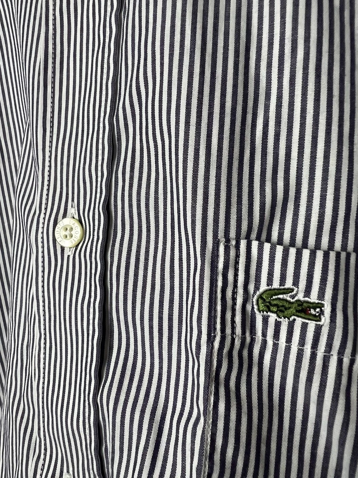 Lacoste × Vintage Vintage Lacoste short sleeve button up stripe shirt Size US L / EU 52-54 / 3 - 3 Thumbnail