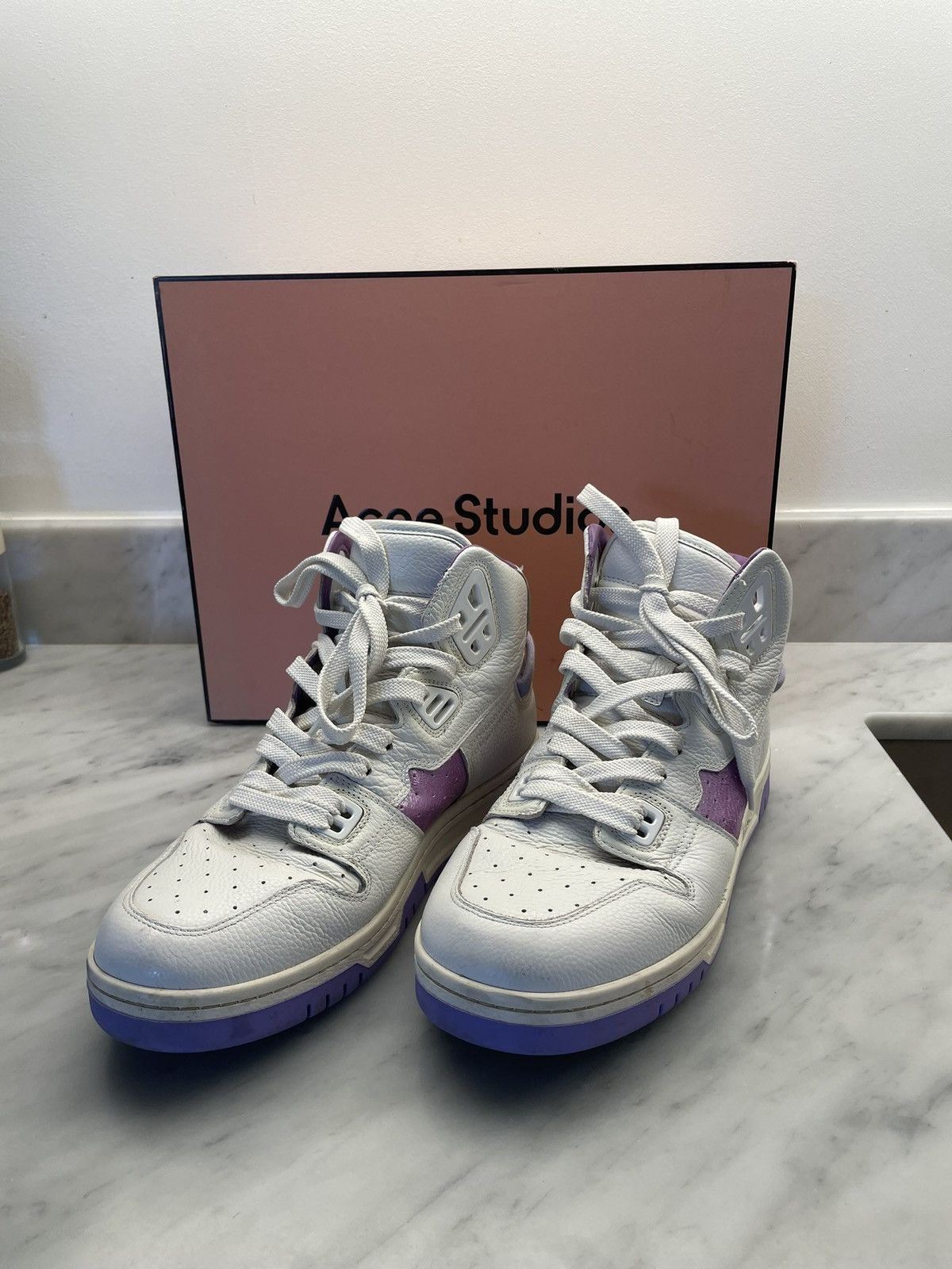 Acne Studios Acne Studios high top Stockholm pop sneakers leather Size US 8.5 / EU 41-42 - 3 Thumbnail