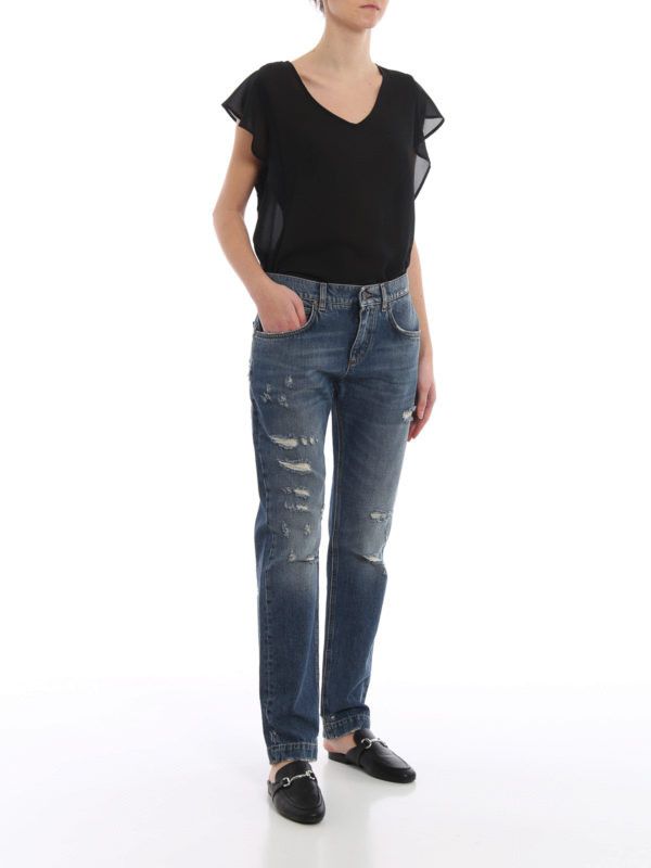 Dolce & Gabbana o1y0825 Denim Pant in Blue Size 26" / US 2 / IT 38 - 3 Thumbnail