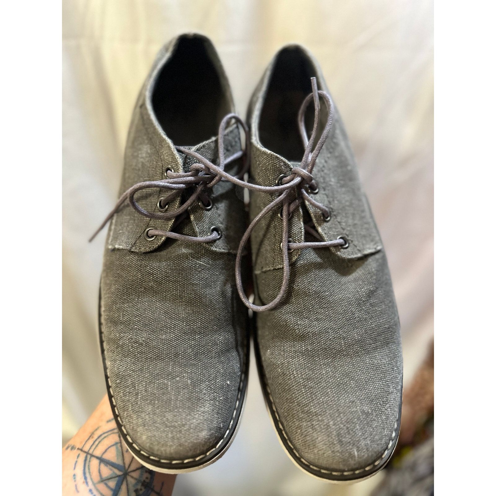 Dexter Shoe Company Dexter Comfort Oxford Style Shoes  MenS Lace-Up - 9.5 in Grey, Men's