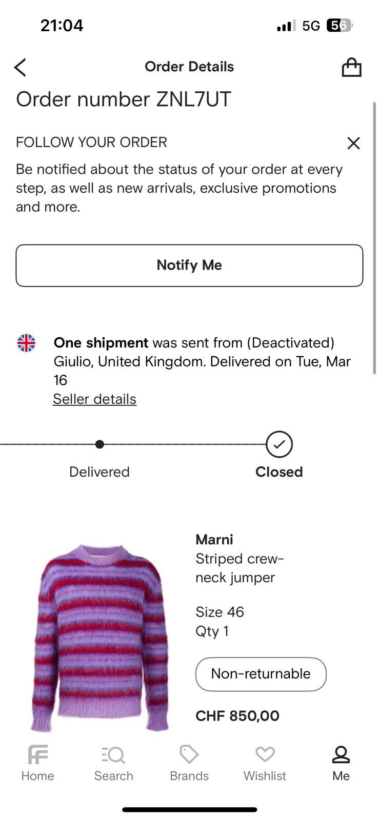 Marni Marni striped crewneck jumper Size US L / EU 52-54 / 3 - 7 Thumbnail