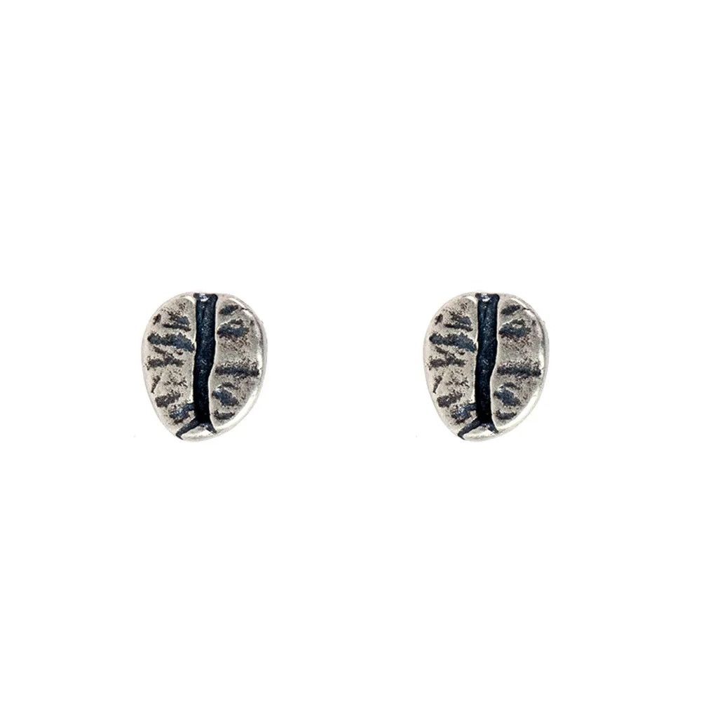 Jewelry Coffee Beans Stud Earrings 925 Sterling Ear Charms Gift Size ONE SIZE - 5 Thumbnail