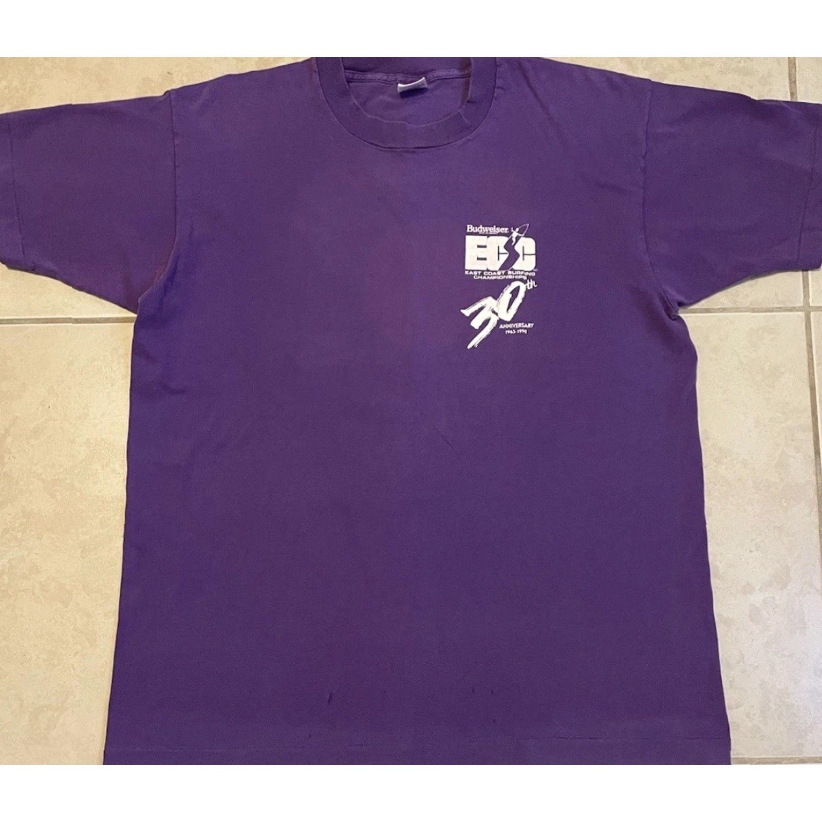 Budweiser VINTAGE Budweiser East Coast Surf Championship Faded Shirt XL Purple USA 90s Surfing Theme Skater Beach Grunge Rock Nintendo? No. Size US XL / EU 56 / 4 - 2 Thumbnail