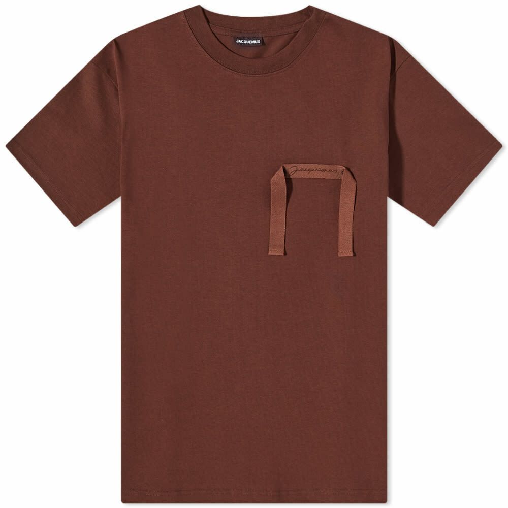 Jacquemus o1mle1025 Le T-Shirt Gros Grain in Brown Size US XS / EU 42 / 0 - 1 Thumbnail