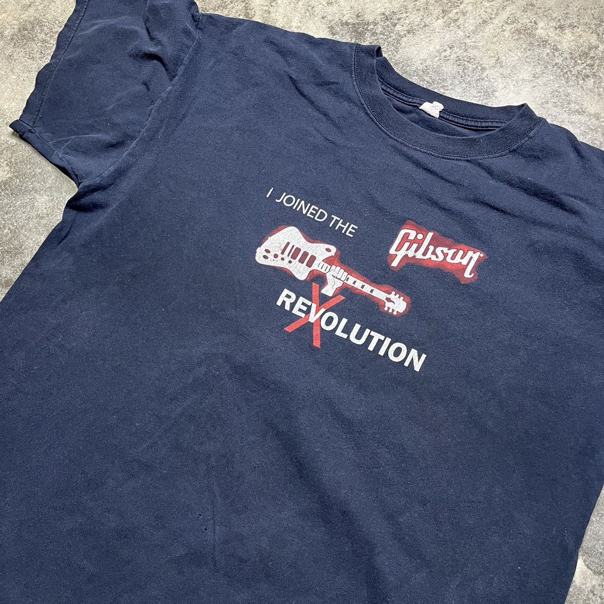 Vintage vintage gibson guitar revolution faded black tshirt Size US XL / EU 56 / 4 - 3 Thumbnail
