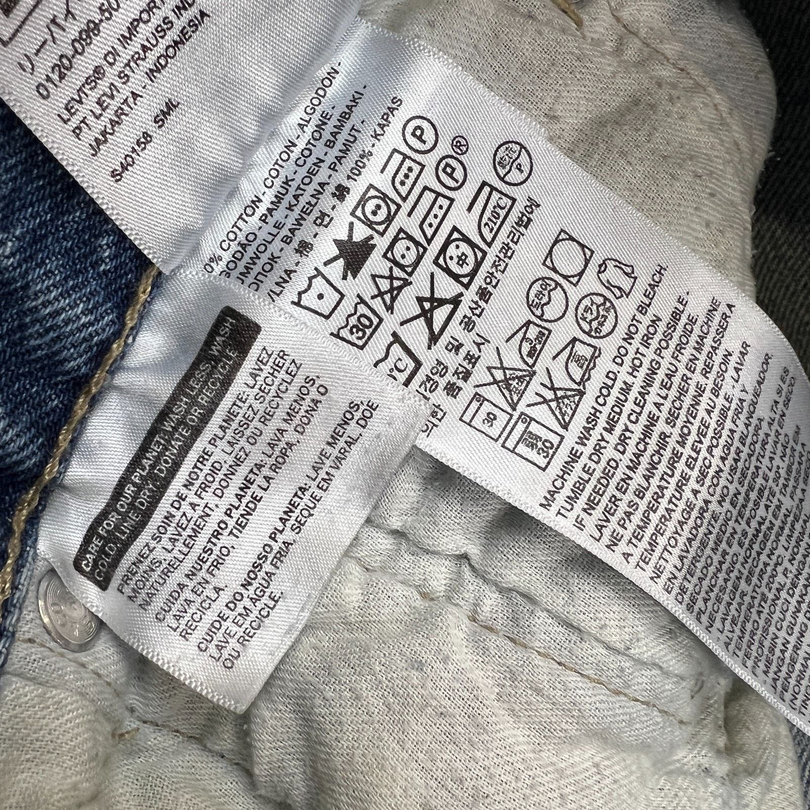 Levi's Levi's 501 Jeans 34x30 Original Fit Straight Distress Denim Size US 34 / EU 50 - 11 Thumbnail