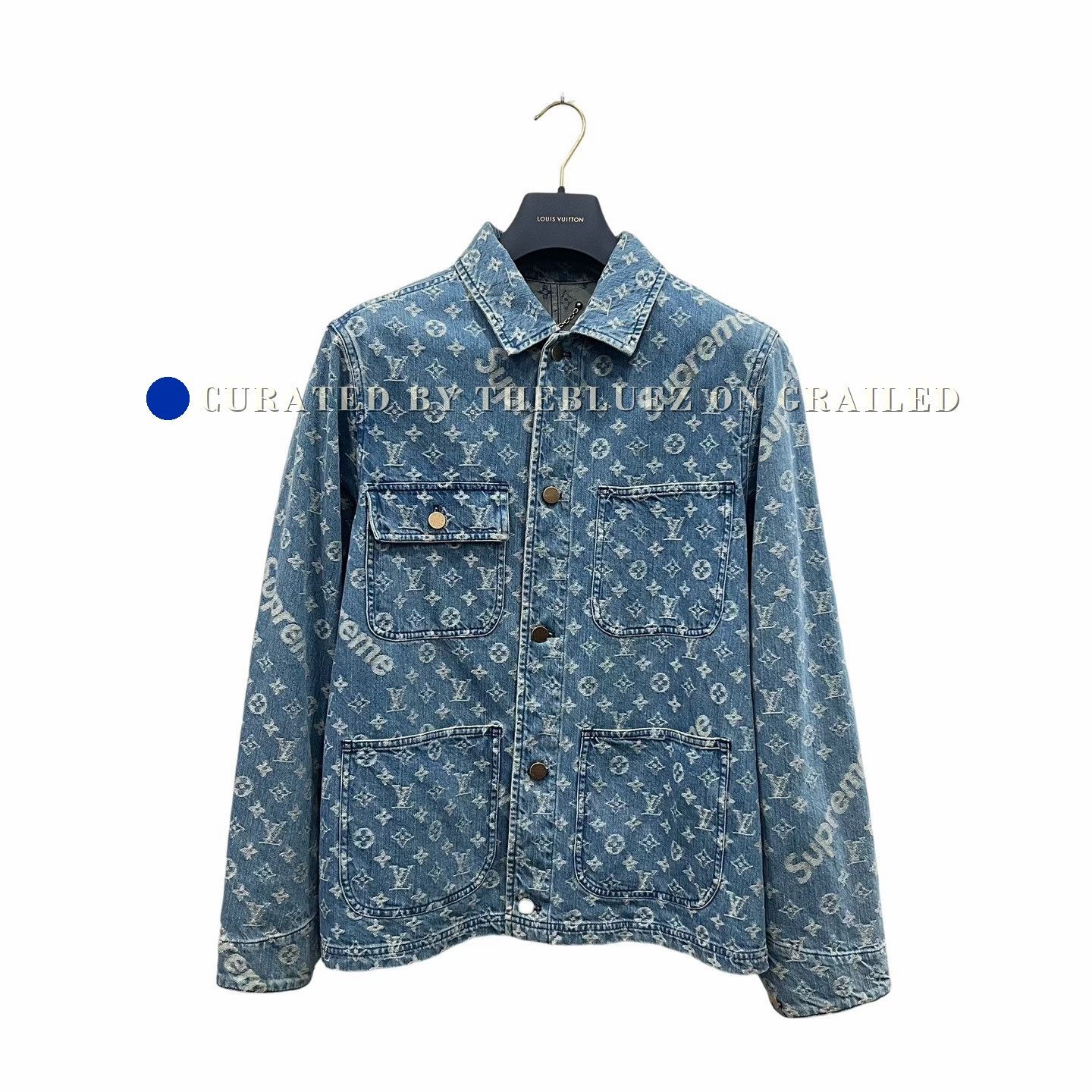 Louis Vuitton Louis Vuitton x Supreme Denim Jacket Size US S / EU 44-46 / 1 - 1 Thumbnail