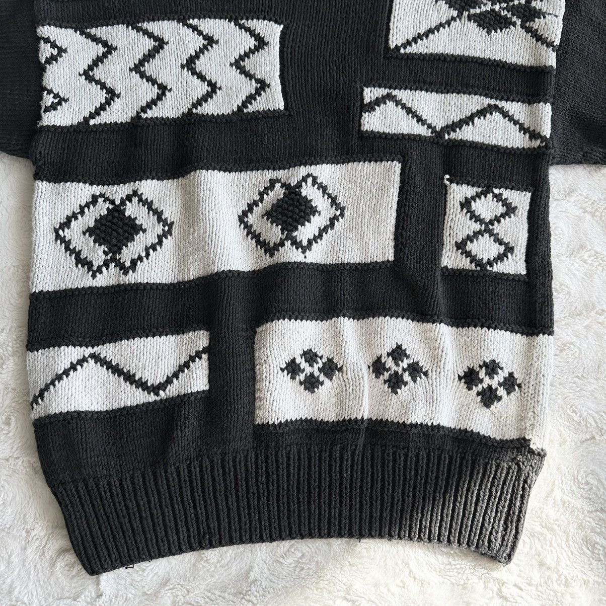 Other Vintage Claiborne Pullover Sweater Mens Large Gray Geometric Size US L / EU 52-54 / 3 - 6 Thumbnail