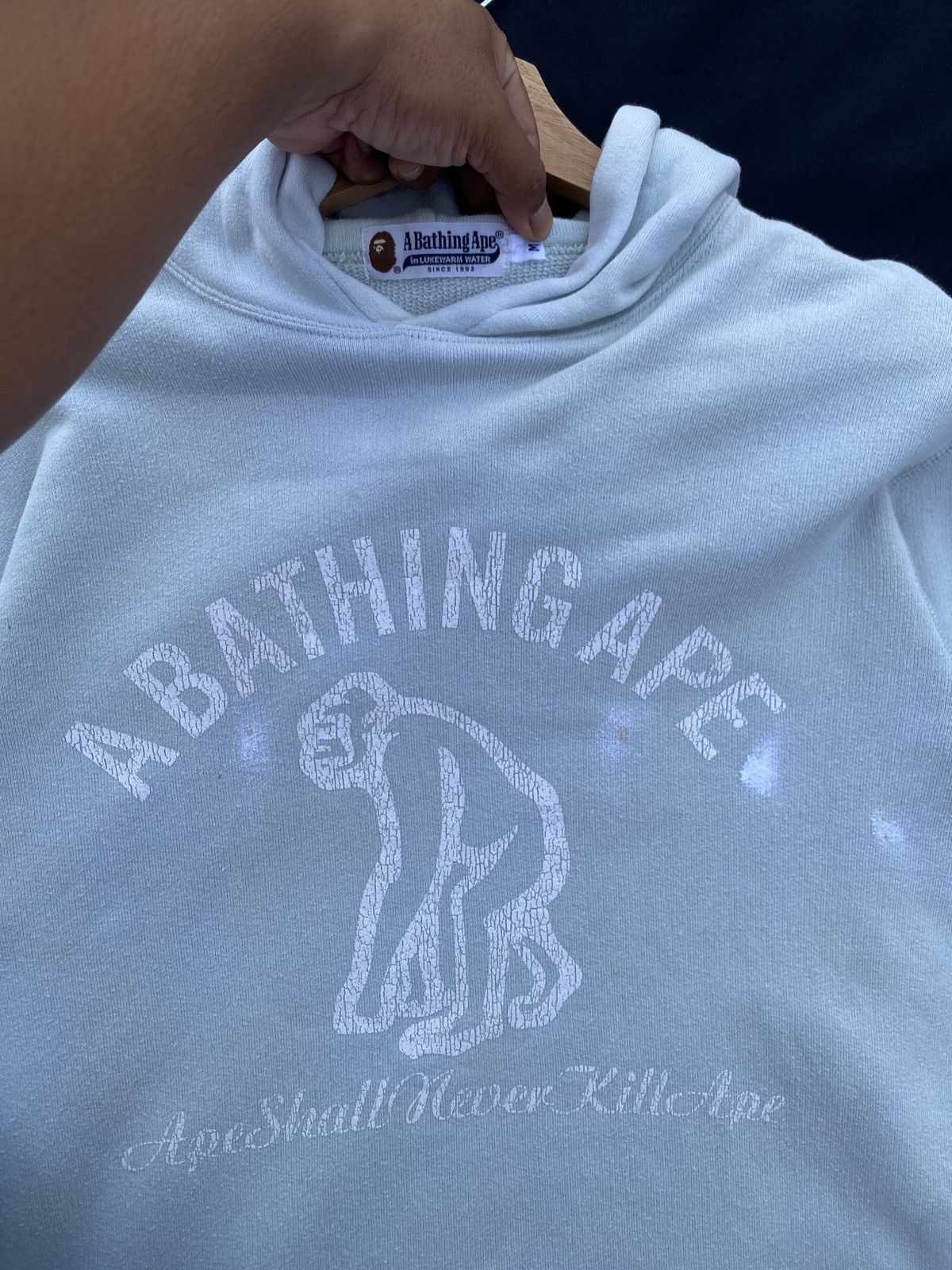 Bape Rare BAPE with the "Ape Shall Never Kill Ape" Hoodie Size US M / EU 48-50 / 2 - 8 Thumbnail