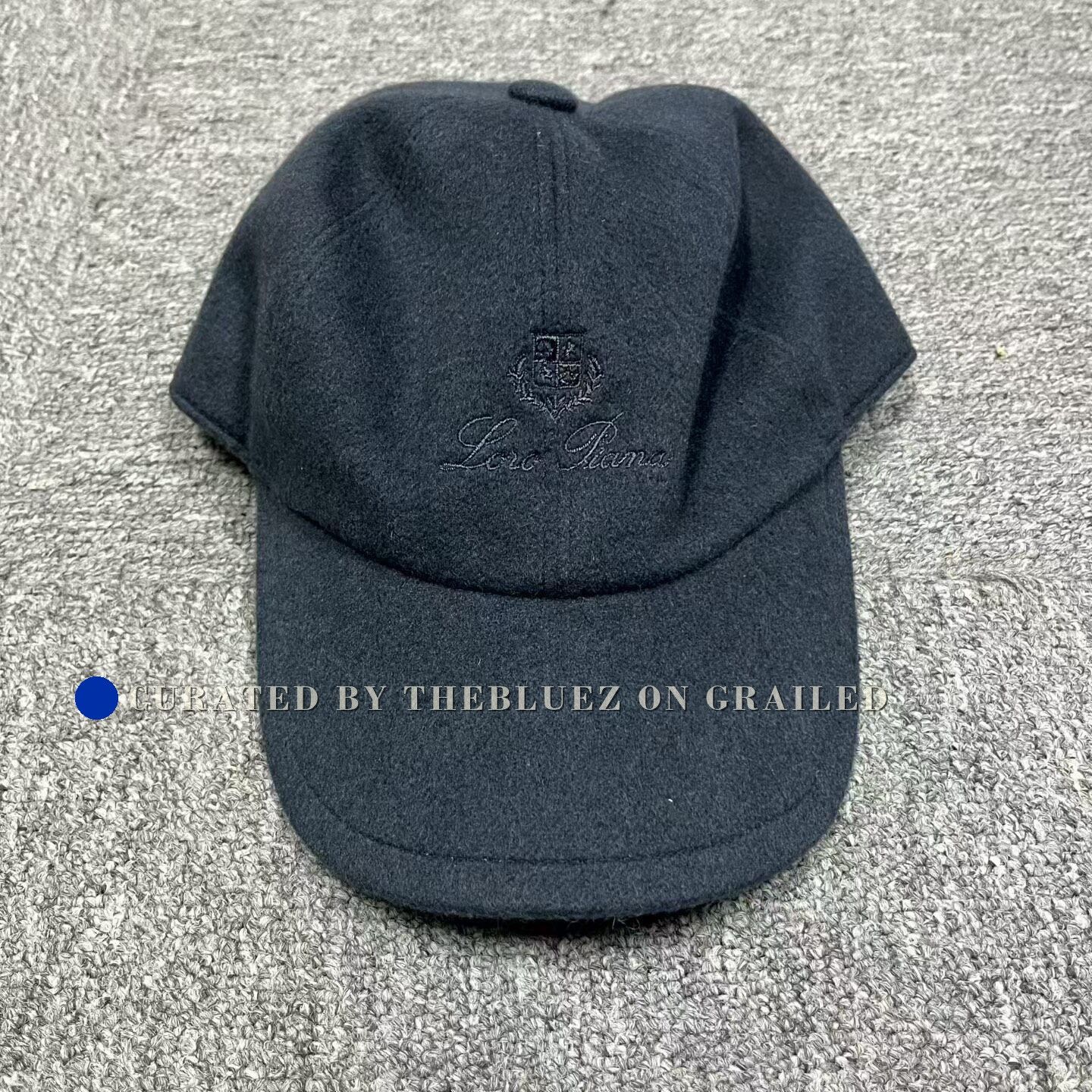 Loro Piana Loro Piana Navy Cashmere Thistle Snake Cap Size ONE SIZE - 1 Thumbnail