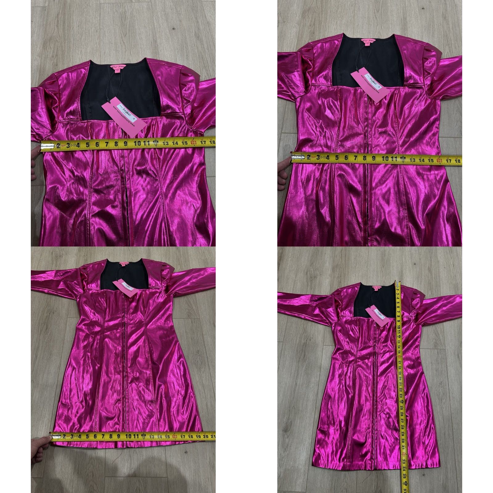 Betsey Johnson Betsey Johnson Barbie Pink Faux Leather Corset Mini Dress NWT Large L Women Corset Dress Size L / US 10 / IT 46 - 9 Thumbnail
