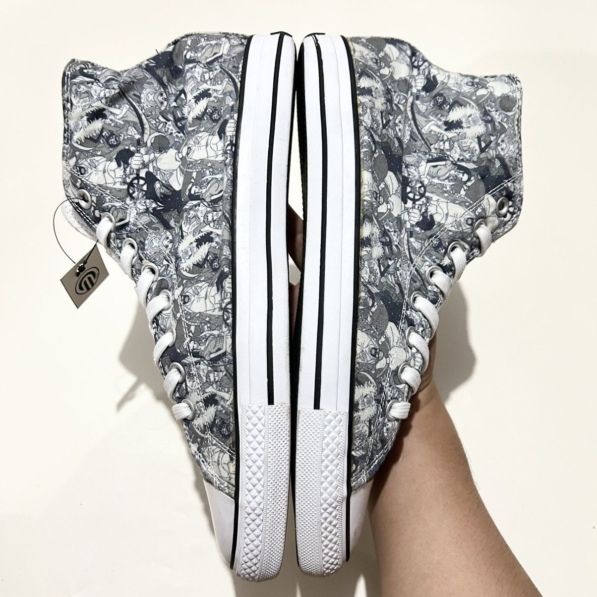 Converse × One Piece One Piece x Converse All Star 100 PT HI White Black 1CK828 Size US 10 / EU 43 - 8 Thumbnail