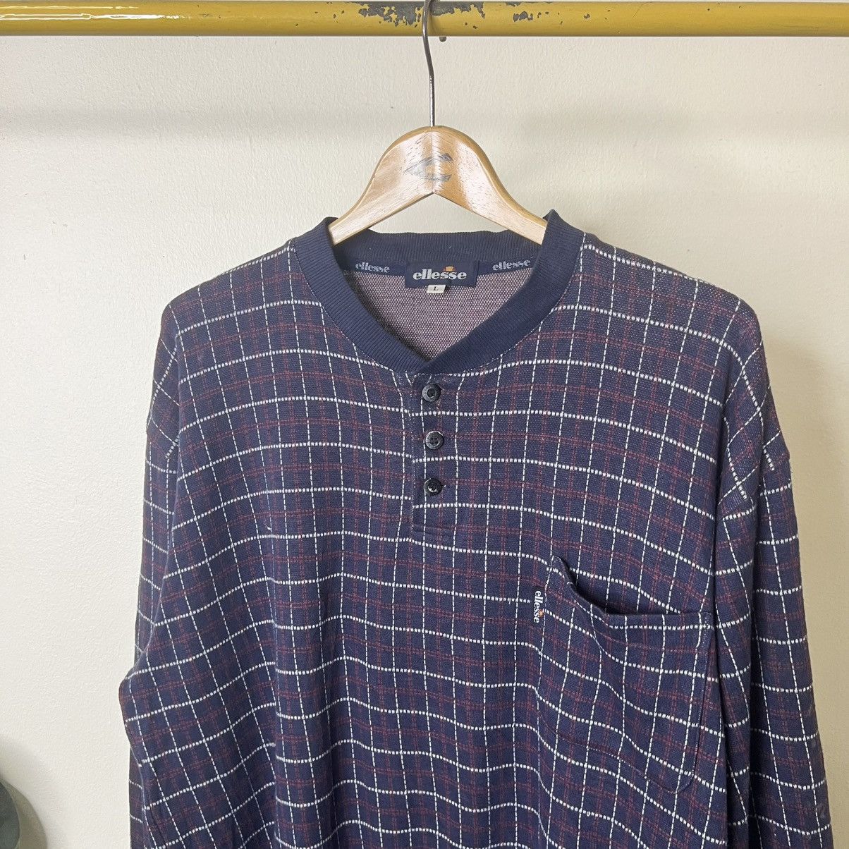 Ellesse VTG 90 ELLESSE Pullover Plaid Checkered Casual Sweatshirt Size US L / EU 52-54 / 3 - 2 Thumbnail