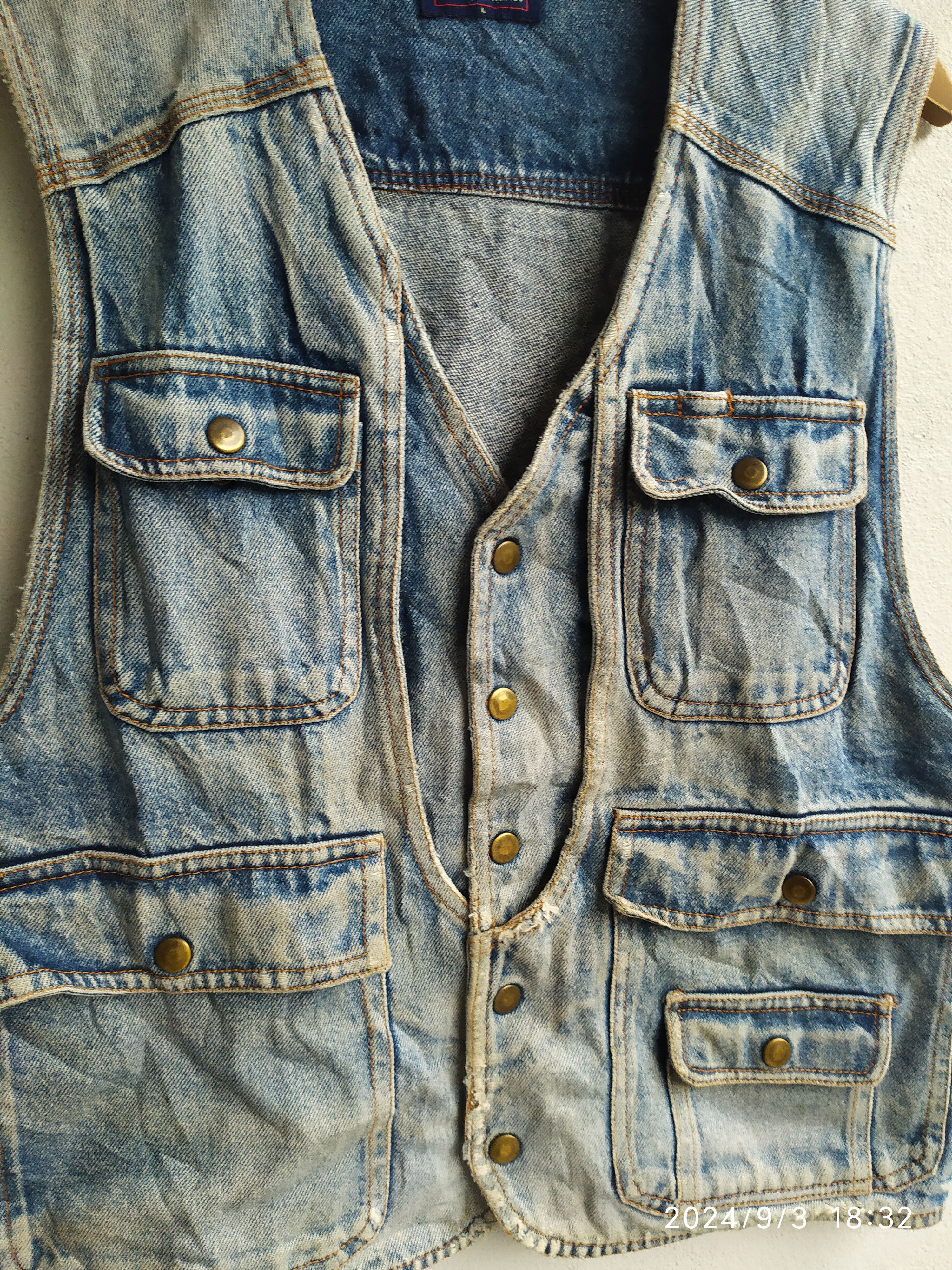 Japanese Brand × Vintage Japanese Y.OM club jeans vest Size US M / EU 48-50 / 2 - 7 Thumbnail