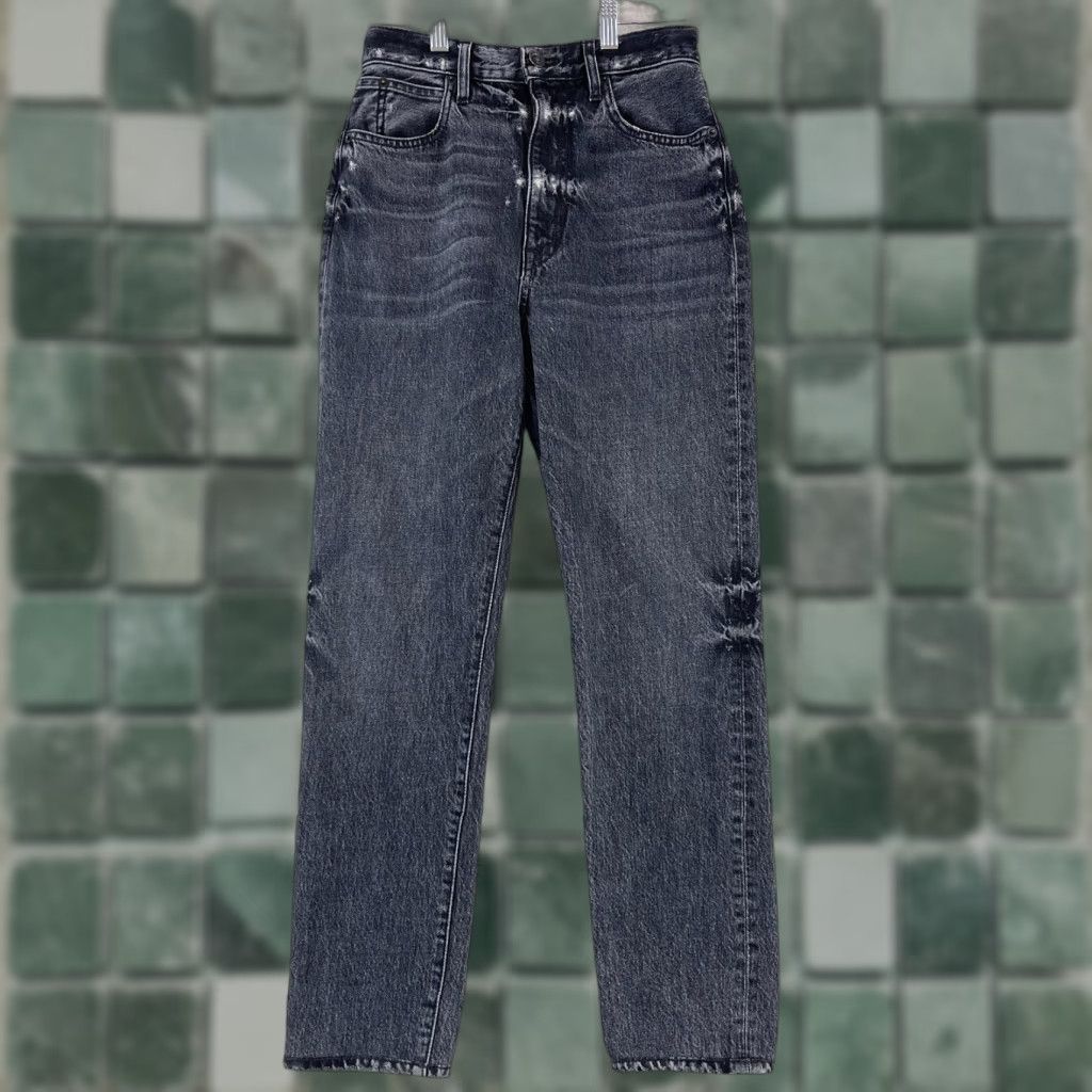 SLVRLAKE SLVRLAKE Beatnik Jeans Womens Regular 26 Black Coal Distressed Skinny Denim Cotton 5-Pocket Inseam 25.5" Rise 12" Button Zip Jeans Womens Size 26" / US 2 / IT 38 - 1 Thumbnail