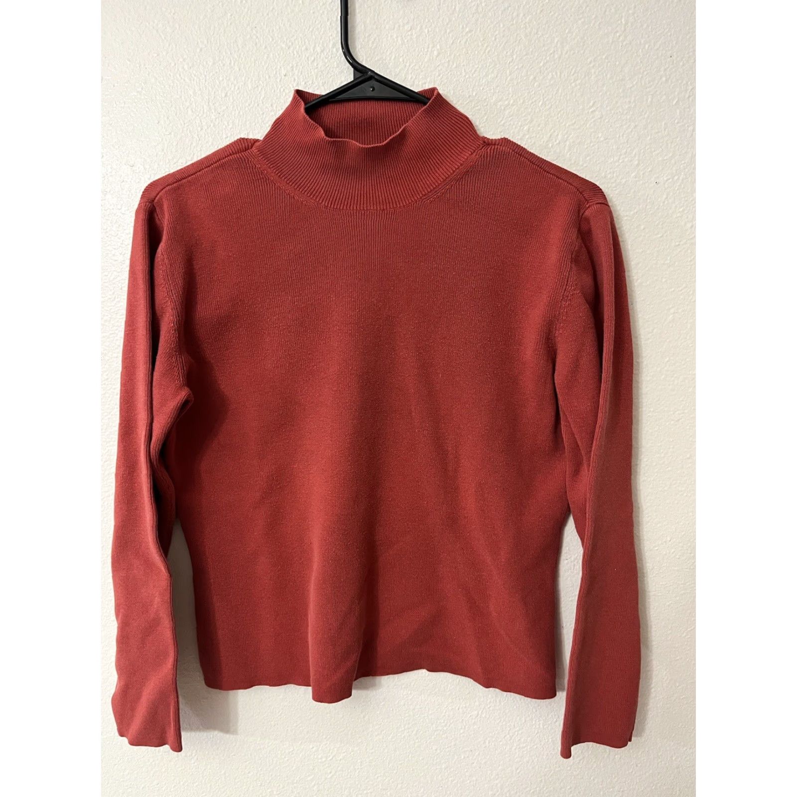 Talbots Talbots Sweater Sz Small P Red Sleeve Mock Turtleneck Cotton/modal Size S / US 4 / IT 40 - 2 Thumbnail